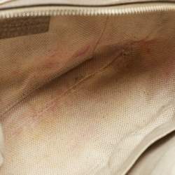 Pre Owned Gucci Metallic Beige Leather Small Soho Disco Crossbody Bag