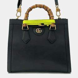 Gucci Black Leather Diana Handbag 