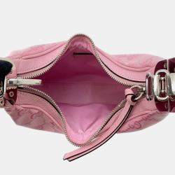 Pre Owned Gucci  Pink Pvc Canvas Attach Hobo Bag