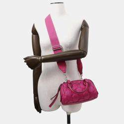 Gucci Pink Nylon Leather GG Matelasse Mini Travel Bag 