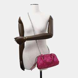 Gucci Pink Nylon Leather GG Matelasse Mini Travel Bag 