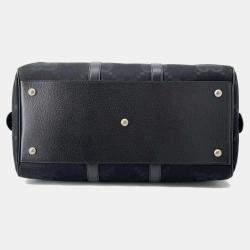Gucci Black  Canvas Leather Jumbo GG Small Duffle Bag 