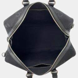 Gucci Black  Canvas Leather Jumbo GG Small Duffle Bag 