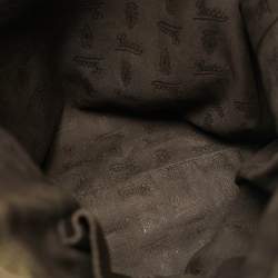 Pre Owned Gucci Beige/Khaki GG Canvas Bamboo Bar Hobo