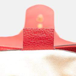 Pre Owned Gucci Red Leather GG Marmont Animalier Crossbody