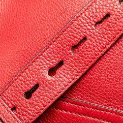 Pre Owned Gucci Red Leather GG Marmont Animalier Crossbody