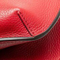 Pre Owned Gucci Red Leather GG Marmont Animalier Crossbody