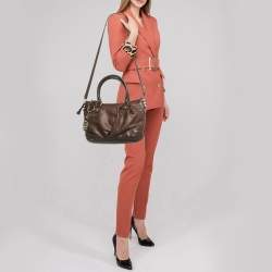 Gucci Brown Diamante Leather Medium Sukey Tote