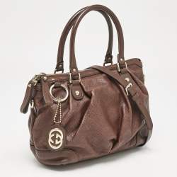 Gucci Brown Diamante Leather Medium Sukey Tote