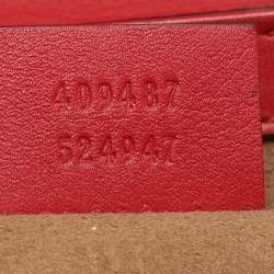 مملوكة مسبقًا Gucci Beige/Red GG Supreme Canvas and Leather Small Padlock Crossbody Bag