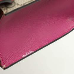 مملوكة مسبقًا Gucci Beige/Red GG Supreme Canvas and Leather Small Padlock Crossbody Bag