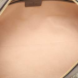 Gucci Beige/Brown GG Supreme Canvas and Leather Medium Ophidia Boston Bag