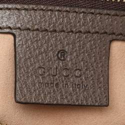 Gucci Beige/Brown GG Supreme Canvas and Leather Medium Ophidia Boston Bag