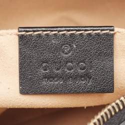 Pre Owned Gucci Black Matelassé Leather Mini GG Marmont Camera Bag