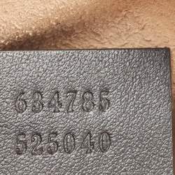 Pre Owned Gucci Black Matelassé Leather Mini GG Marmont Camera Bag