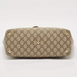 Gucci Brown/Beige GG Supreme Canvas Medium Tote