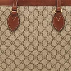 Gucci Brown/Beige GG Supreme Canvas Medium Tote