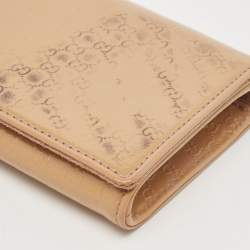 Gucci Beige Microguccissima Patent Leather Broadway Clutch