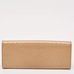 Gucci Beige Microguccissima Patent Leather Broadway Clutch