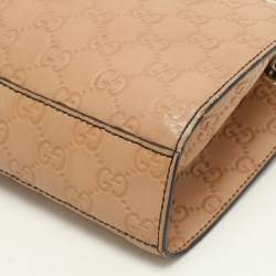 Gucci Beige Guccissima Leather Small Emily Chain Shoulder Bag