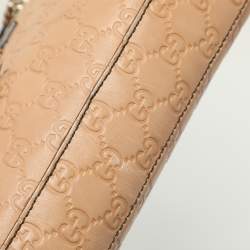 Gucci Beige Guccissima Leather Small Emily Chain Shoulder Bag