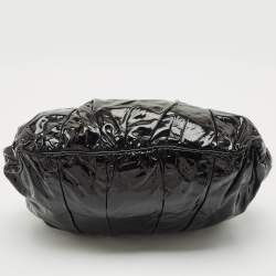 Gucci Black Patent Leather Large Hysteria Hobo