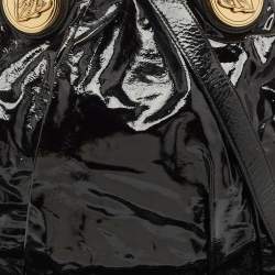 Gucci Black Patent Leather Large Hysteria Hobo