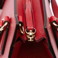 Gucci Red Medium Dollar Calf Soho Top Handle Convertible Tote
