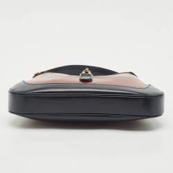 Gucci Brown/Navy Blue Glazed Leather Small Jackie 1961 Hobo