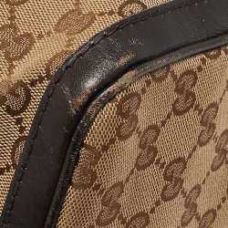Gucci Beige/Brown GG Canvas Medium Vintage Web Boston Bag