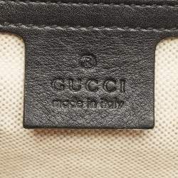 Gucci Black Guccissima Leather Large Emily Chain Shoulder Bag