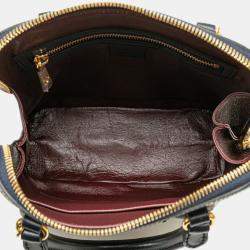 Gucci Beige Black Small Canvas Horsebit 1955 Satchel