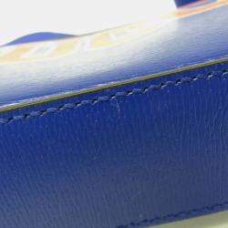 Gucci Blue and Orange Leather Shoulder Bag