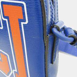 Gucci Blue and Orange Leather Shoulder Bag
