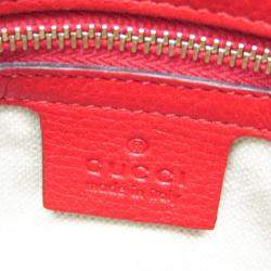 Gucci Beige and Red GG Canvas Leather Shoulder Bag