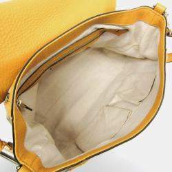 Gucci Beige and Yellow GG Canvas Bella Shoulder Bag