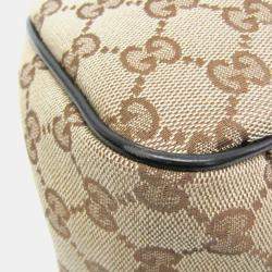 Pre Owned Gucci Beige and Black GG Twins Canvas Tote Bag
