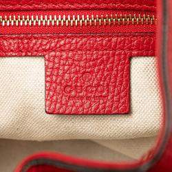 Gucci Red Medium Leather Soho Chain Tote