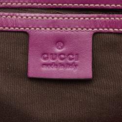 Gucci Beige/Purple GG Supreme Canvas Limited Edition Stripe Web Joy Boston Bag