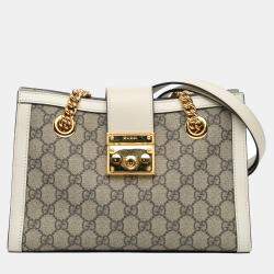 Gucci Beige Small GG Supreme Padlock Tote