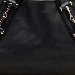 Gucci Black Guccissima Leather Pelham Shoulder Bag