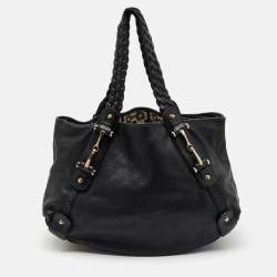 Gucci Black Guccissima Leather Pelham Shoulder Bag