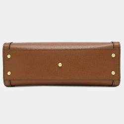 Gucci  Brown Leather Bamboo Medium Diana Bamboo Shoulder Bag