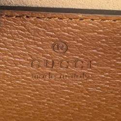 Gucci  Brown Leather Bamboo Medium Diana Bamboo Shoulder Bag