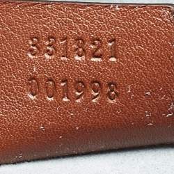 Gucci Brown Glazed Leather Large Lady Lock Top Handle Bag
