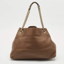 Gucci Brown Leather Medium Soho Chain Shoulder Bag