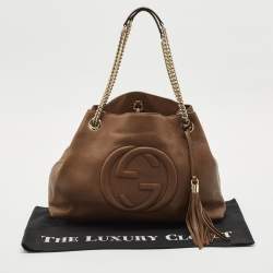 Gucci Brown Leather Medium Soho Chain Shoulder Bag