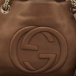 Gucci Brown Leather Medium Soho Chain Shoulder Bag