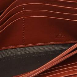 Gucci Brown Glazed Leather Lady Lock Continental Wallet