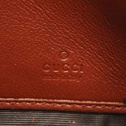 Gucci Brown Glazed Leather Lady Lock Continental Wallet